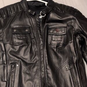 Harley-Davidson Black Leather Bomber Jacket